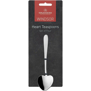 Windsor Heart Shaped Teaspoons Pack 4