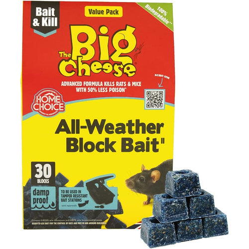 The Big Cheese All Weather Block Bait 30 x 10g Pack STV213