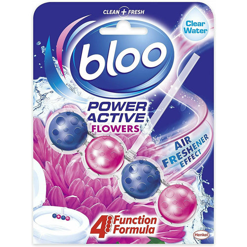 Bloo Power Active Clear Water Toilet Rim Block Flower Scent 