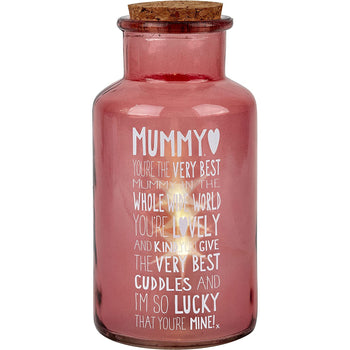 Message Of Love Light Up Bottle Jar - BEST MUMMY