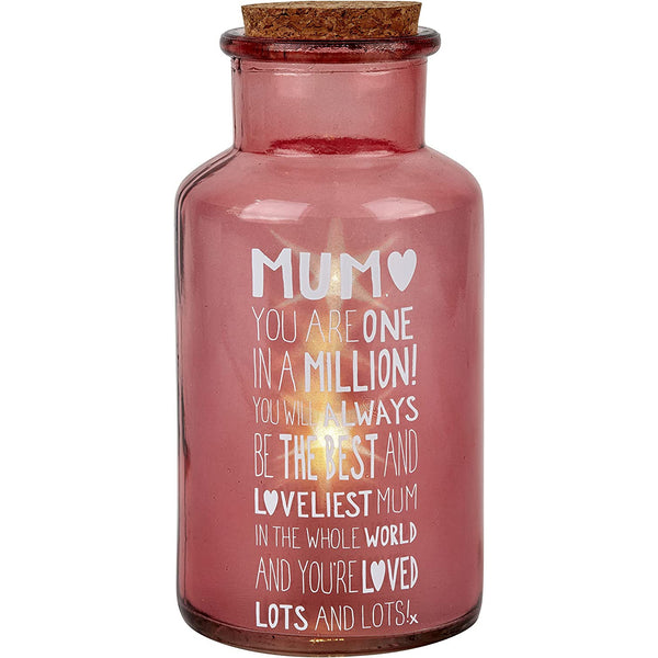 Message Of Love Light Up Bottle Jar - MUM IN A MILLION
