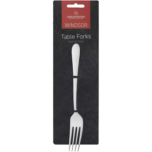 Windsor Stainless Steel Table Forks 4 Pack