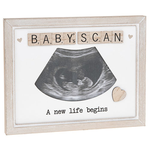 Scrabble Sentiments Photo Frame - Baby Scan