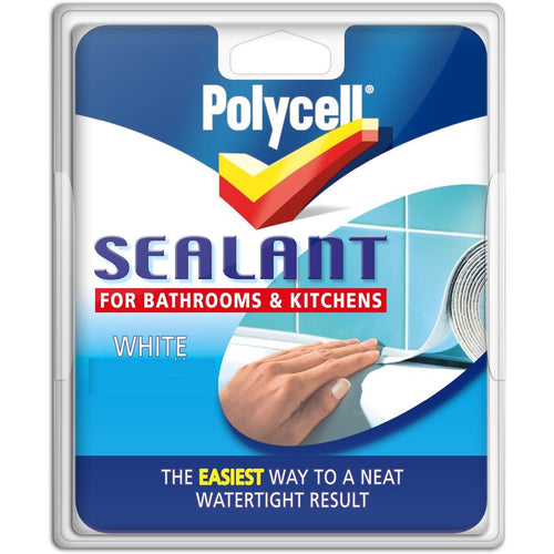 Polycell Sealant Strip For Bathroom & Kitchen - White 