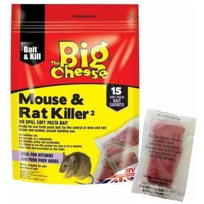 The Big Cheese Mouse & Rat Killer Pasta Sachets - 15 Pack