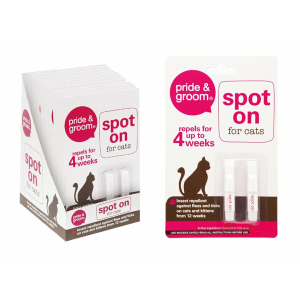 Pride & Groom Spot On For Cats 2 x 1ml