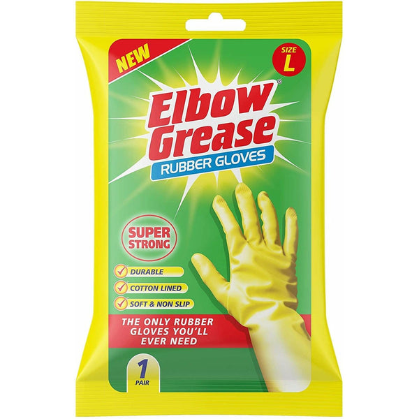 Elbow Grease Super Strong Rubber Gloves - Large