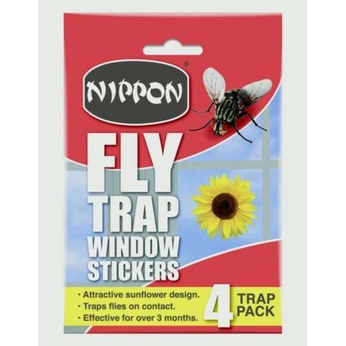 Nippon Fly Trap Window Stickers Pack of 4 Traps