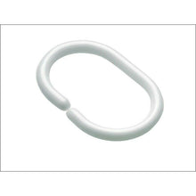 Croydex Plastic Shower Curtain Rings White Pack of 12